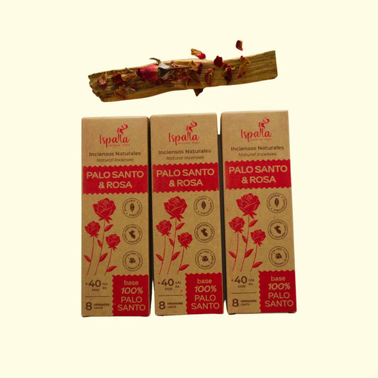 Ispalla Palo Santo con rosas Incienso artesanal - Teraviva