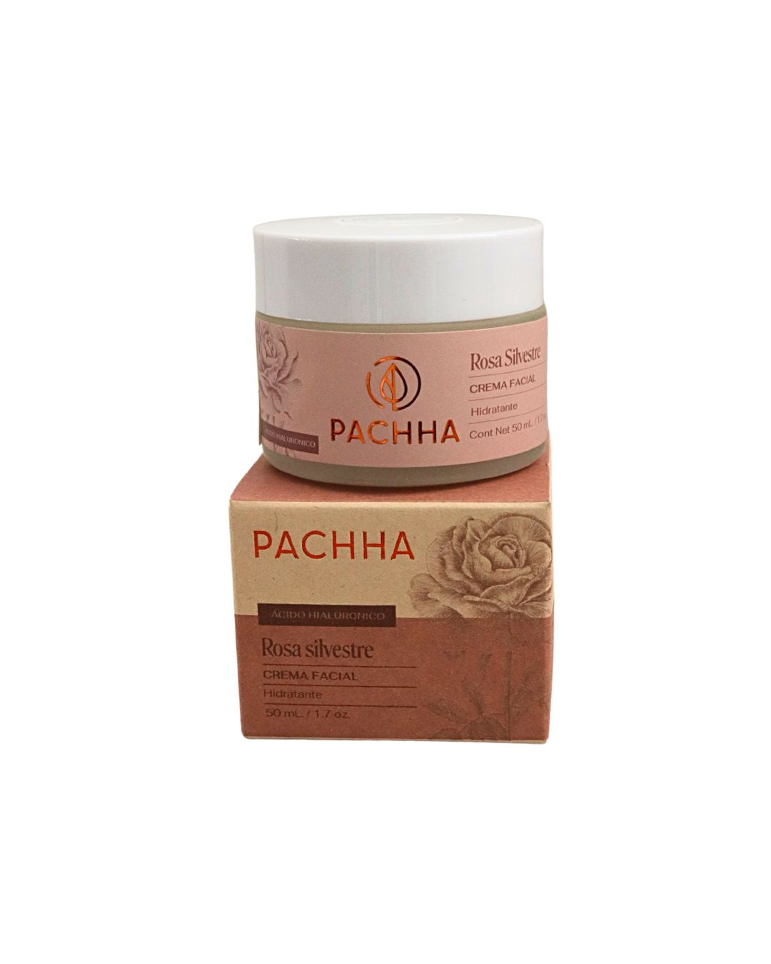 Crema facial de rosa silvestre Pachha con ácido hialurónico