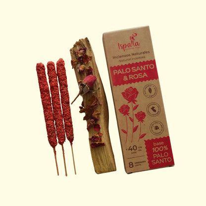 Ispalla Palo Santo con rosas Incienso artesanal - Teraviva