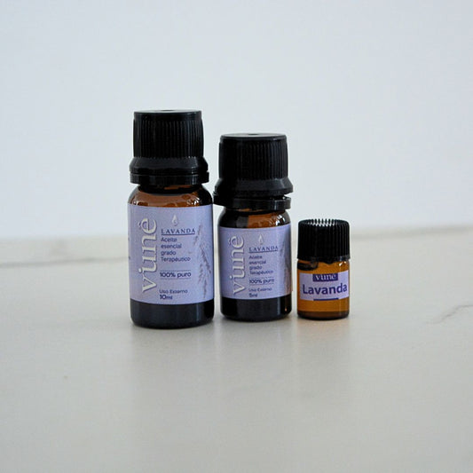 Aceite esencial de lavanda en frascos de 2, 5 y 10 ml