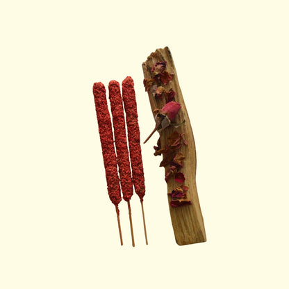 Ispalla Palo Santo con rosas Incienso artesanal - Teraviva
