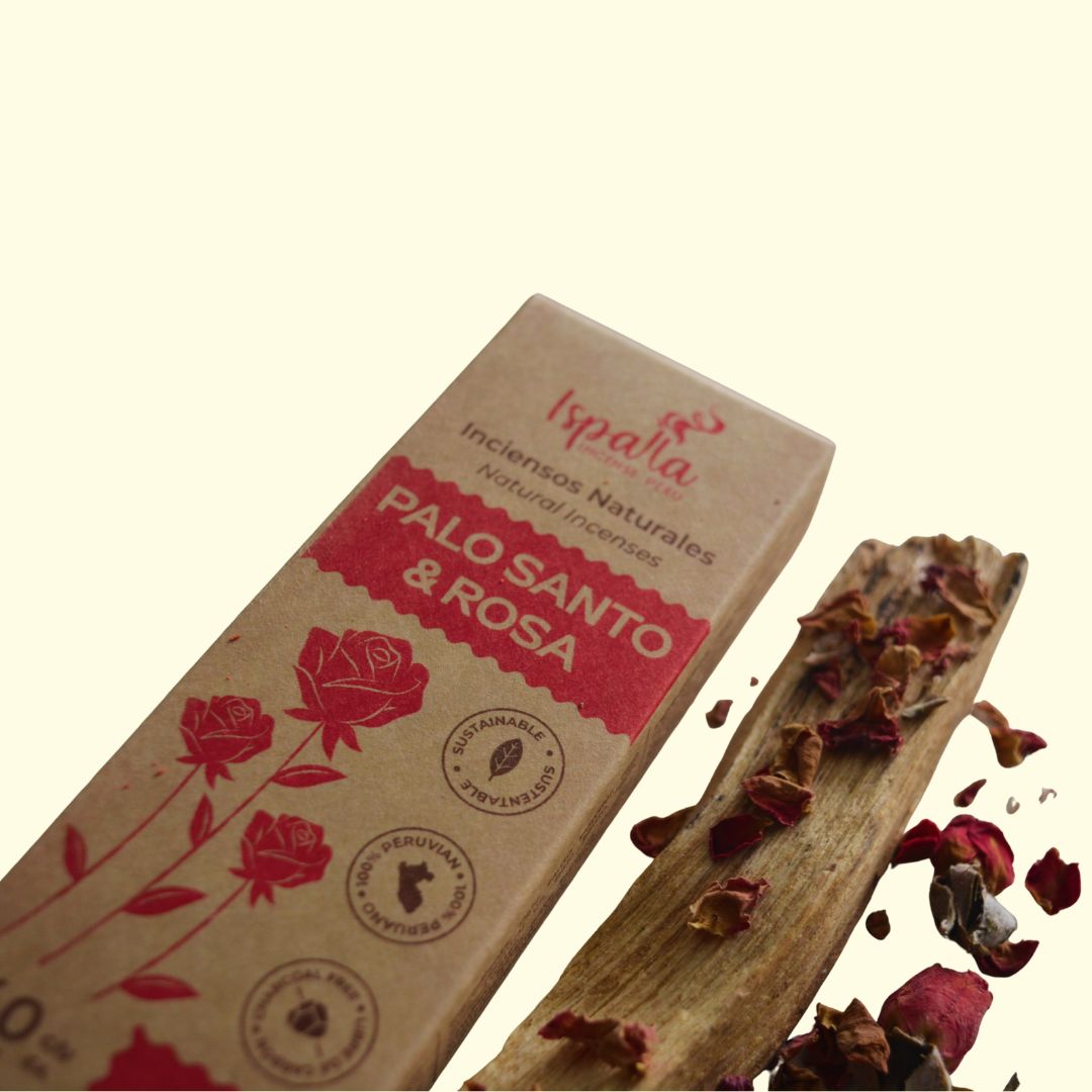 Ispalla Palo Santo con rosas Incienso artesanal - Teraviva