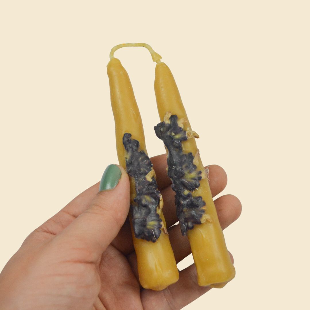 Duo velas cera de abejas