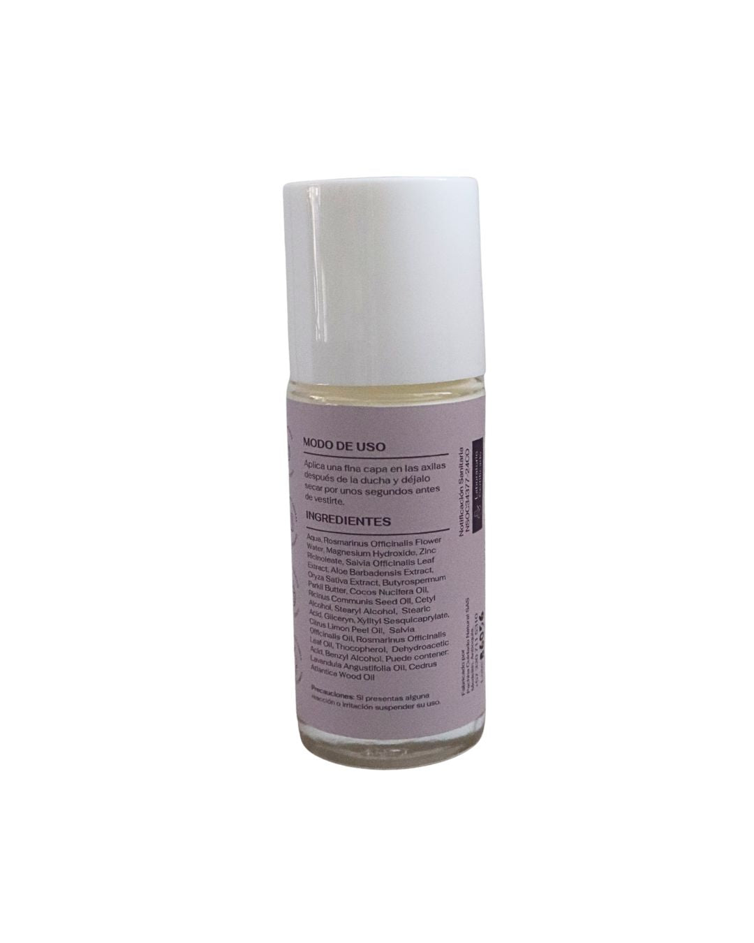 Desodorante lavanda roll on en vidrio