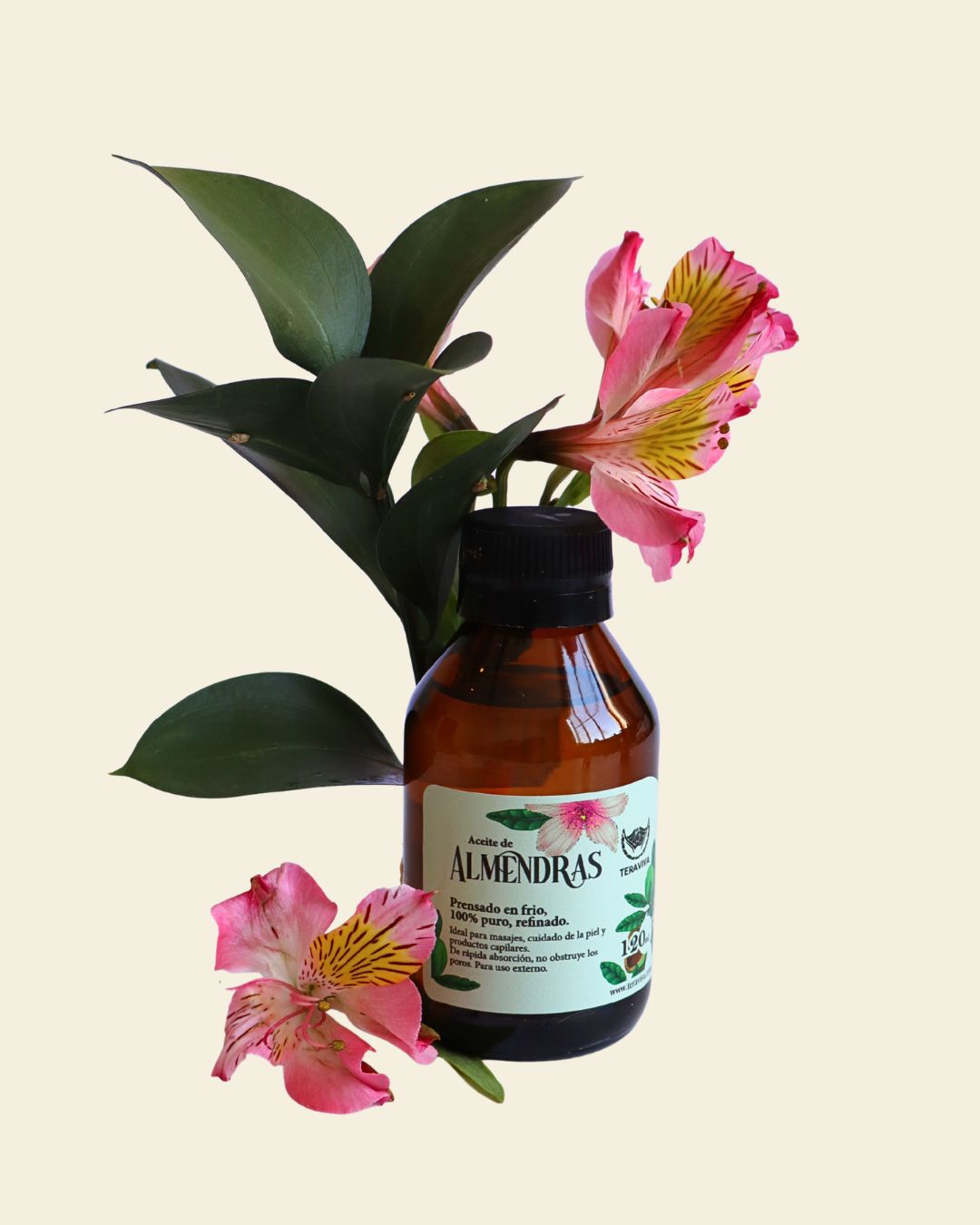 aceite vegetal de almendras natural teraviva
