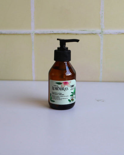 Aceite de almendras puro para piel, cabello y masajes