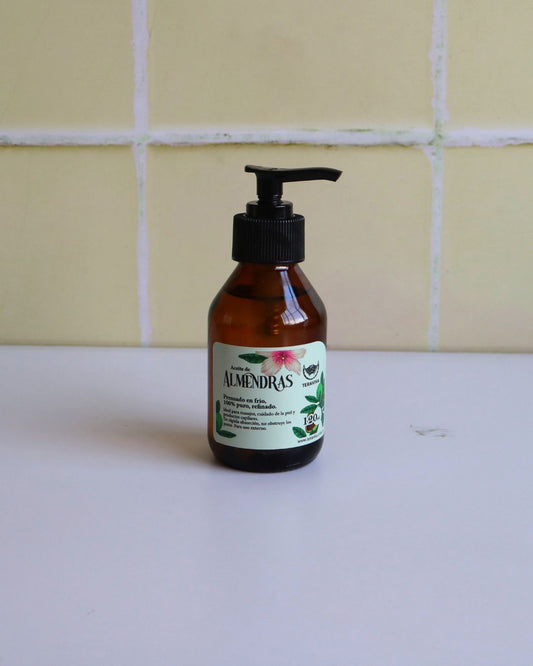 Aceite de almendras puro para piel, cabello y masajes