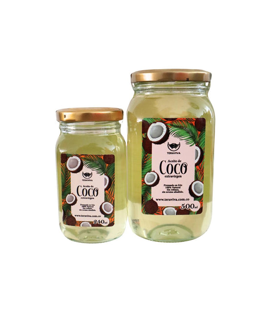 Aceite de coco prensado en frío sin refinar
