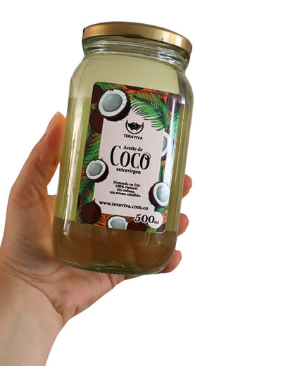 Aceite de coco prensado en frío sin refinar