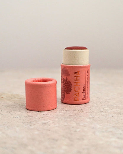 Bálsamo labial de frambuesa con color natural
