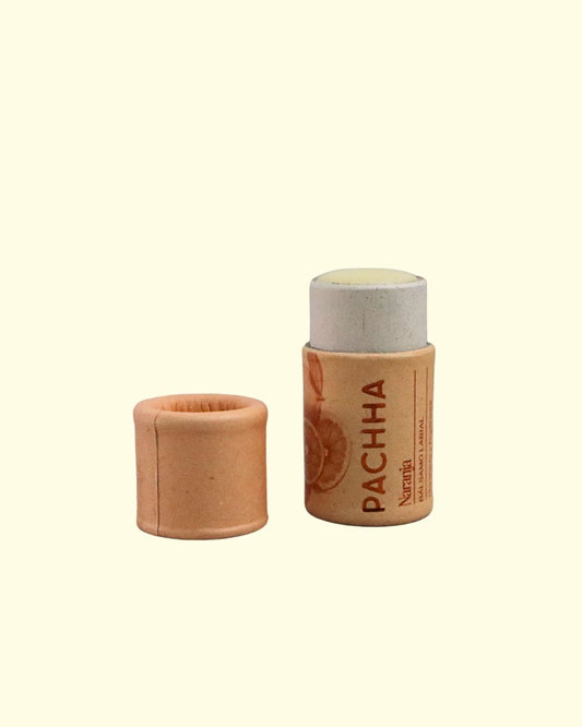 Bálsamo labial de naranja Pachha con vitamina E
