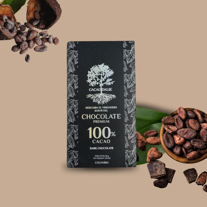 Chocolate 100 por ciento cacao puro artesanal Teraviva