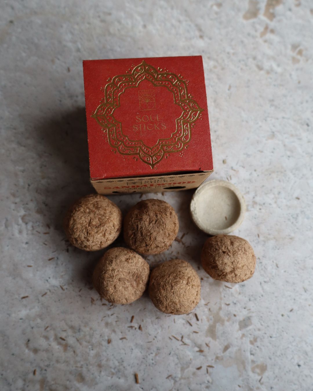 Bolitas de sándalo para sahumar sin carbón