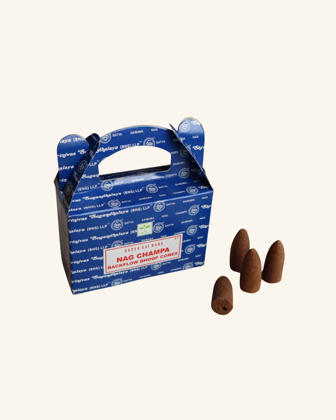 Caja de 24 conos cascada de humo Satya Nag Champa