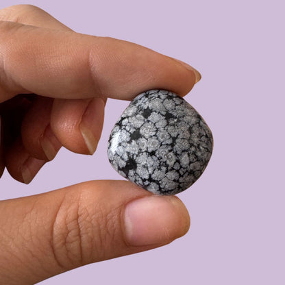 Obsidiana pulida copo de nieve