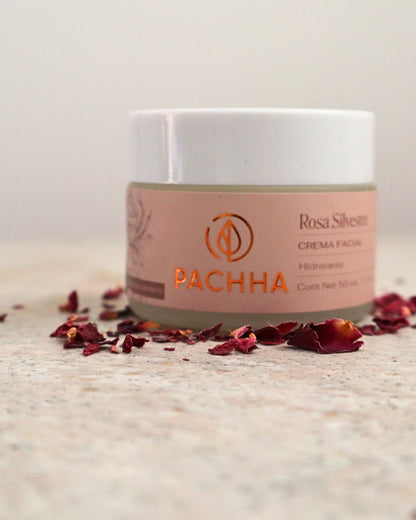 Crema facial de rosa silvestre Pachha con ácido hialurónico