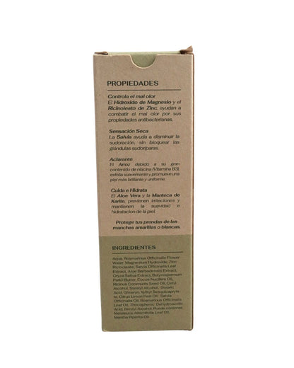 Ingredientes INCI y propiedades desodorante natural árbol de té