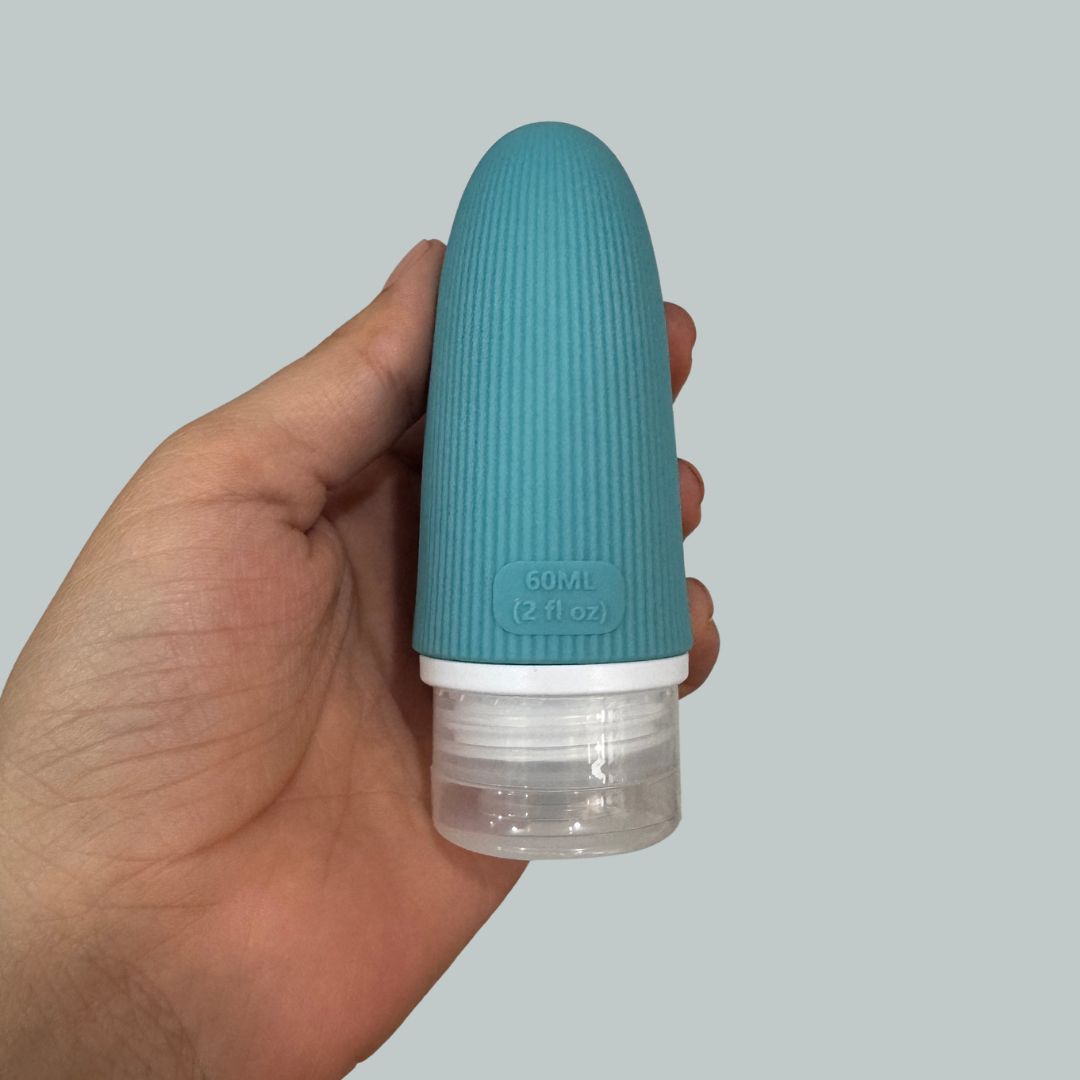 Contenedor de silicona recargable 60ml para crema dental natural
