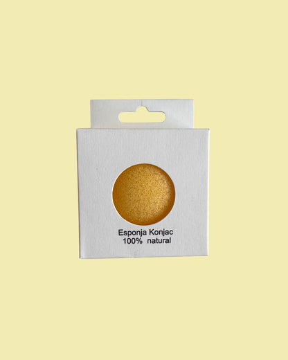 Esponja konjac facial 100% natural - Limpieza y exfoliación suave - Teraviva