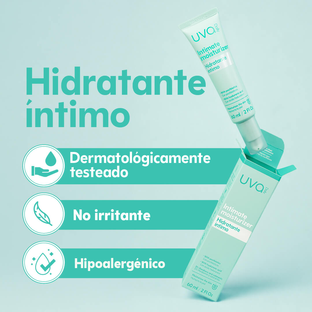Gel hidratante íntimo femenino UVA tubo vista frontal