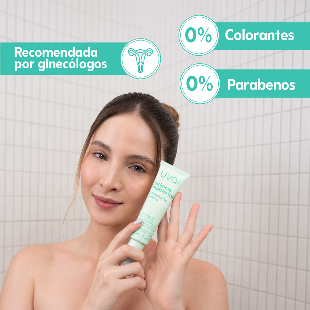 Tubo hidratante íntima UVA ángulo lateral