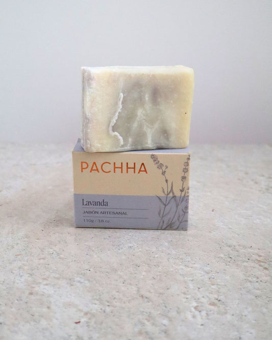 Jabón de lavanda relajante Pachha para calmar la piel