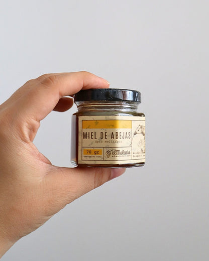 Frasco de miel de abejas pura El Melario 70 gramos