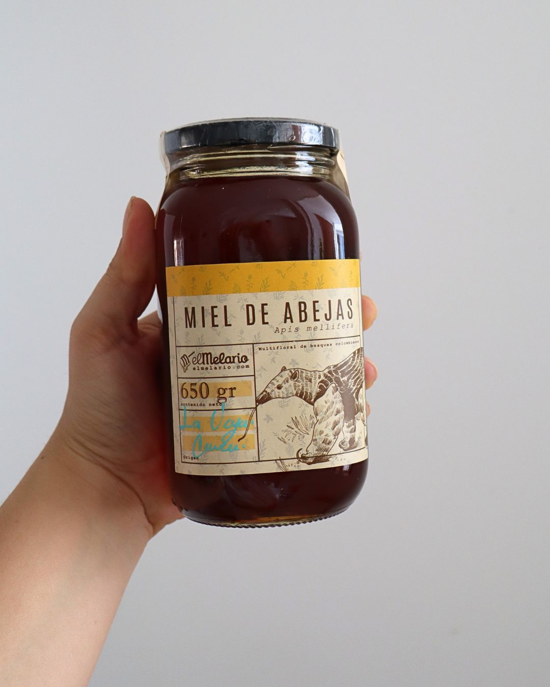 Miel de abejas pura El Melario frasco de 650 gramos