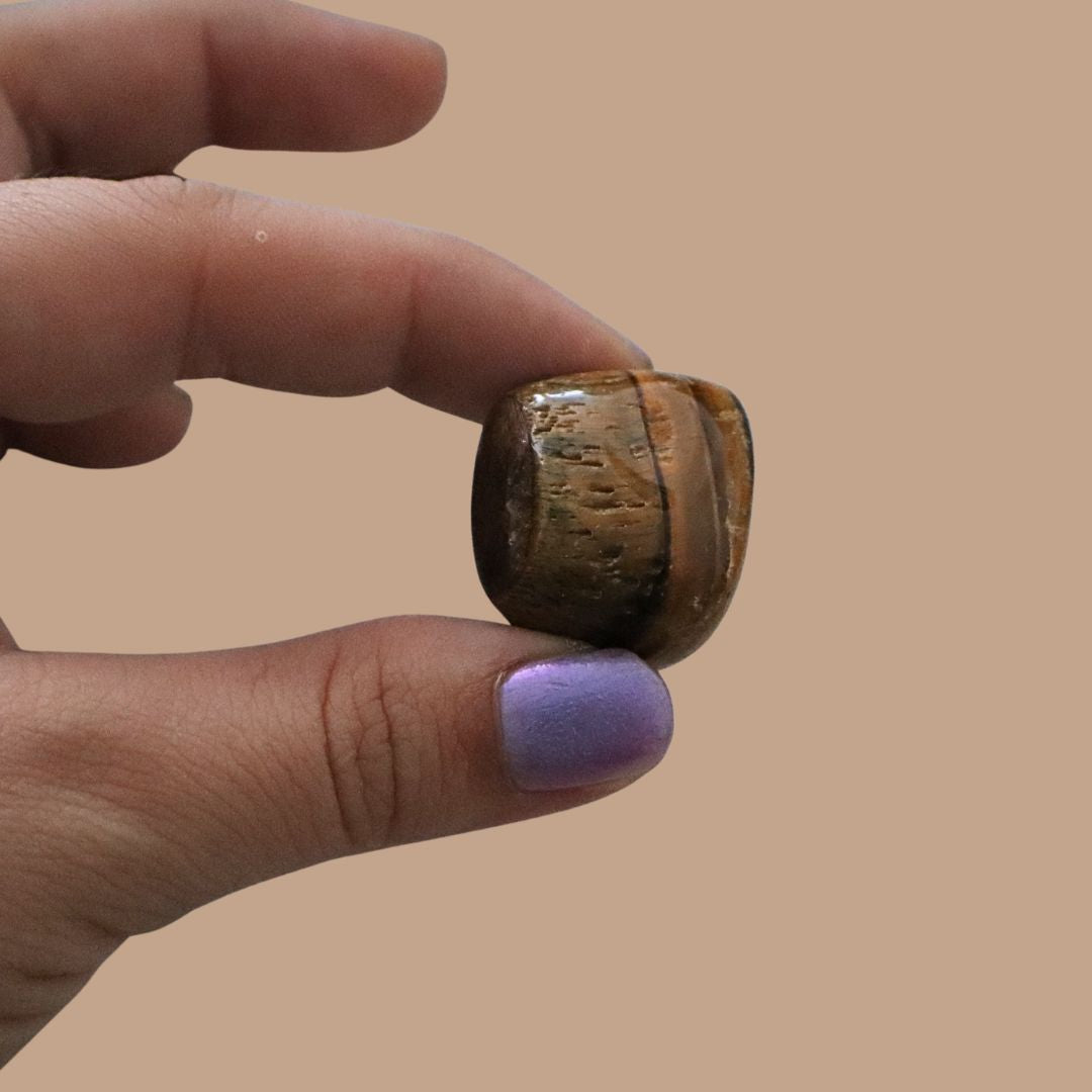 Piedra Ojo de tigre pulida, pieza única número 14 - Teraviva