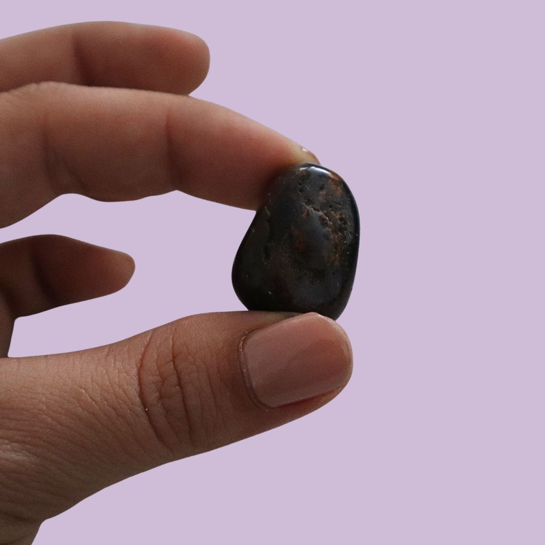 Ónix negro piedra rodada para la protección y el enfoque