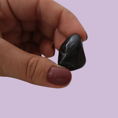 Ónix negro piedra rodada para la protección y el enfoque