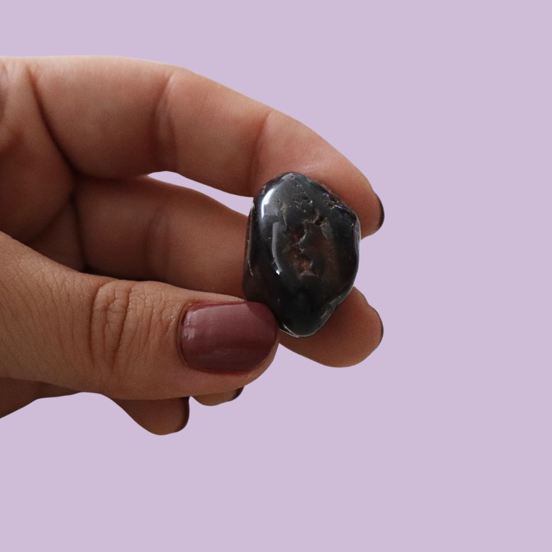 Ónix negro piedra rodada para la protección y el enfoque