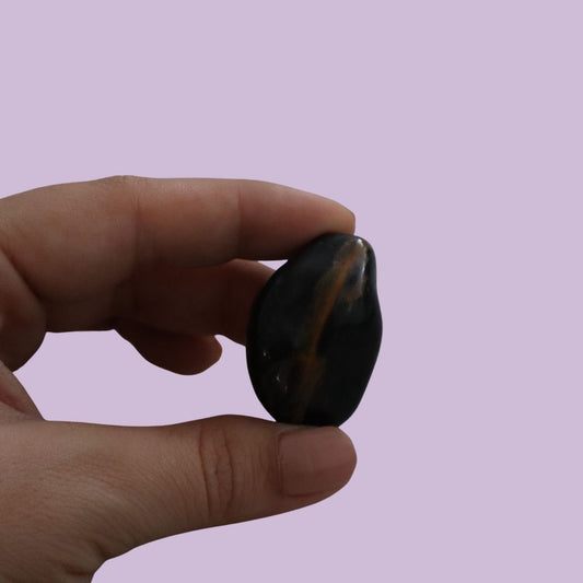 Ónix negro piedra rodada para la protección y el enfoque - Teraviva