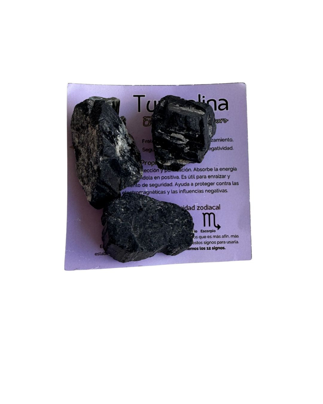 Turmalina negra en bruto - piedra natural de protección energética - Teraviva