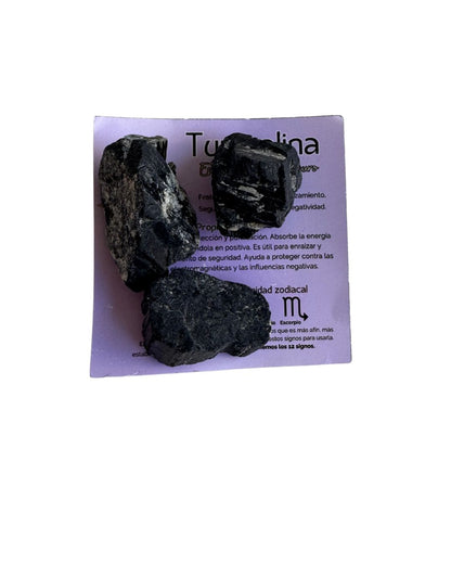 Turmalina negra en bruto - piedra natural de protección energética - Teraviva