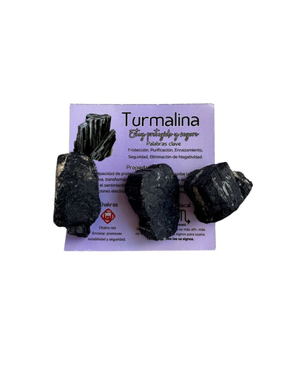 Turmalina negra en bruto - piedra natural de protección energética - Teraviva