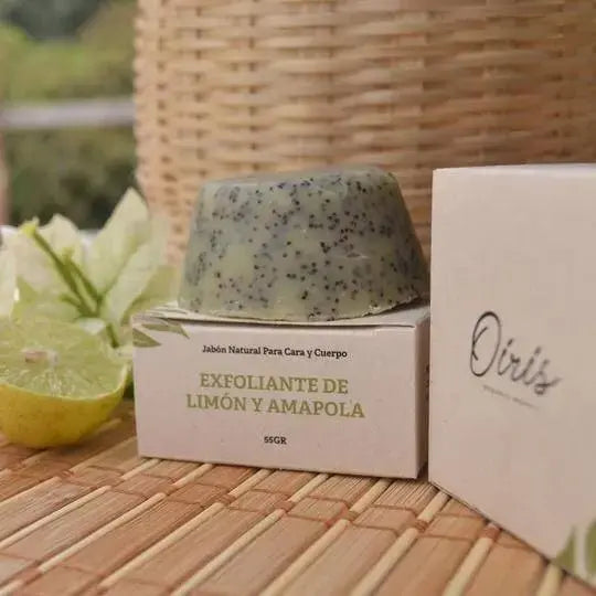 Exfoliante sólido limón y amapola Oiris - Teraviva