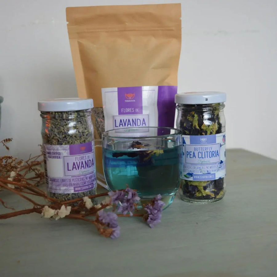 Lavanda flor y Pea clitoria - Teraviva